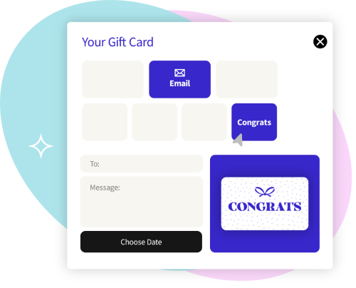 Personalized gift message and scheduled delivery options